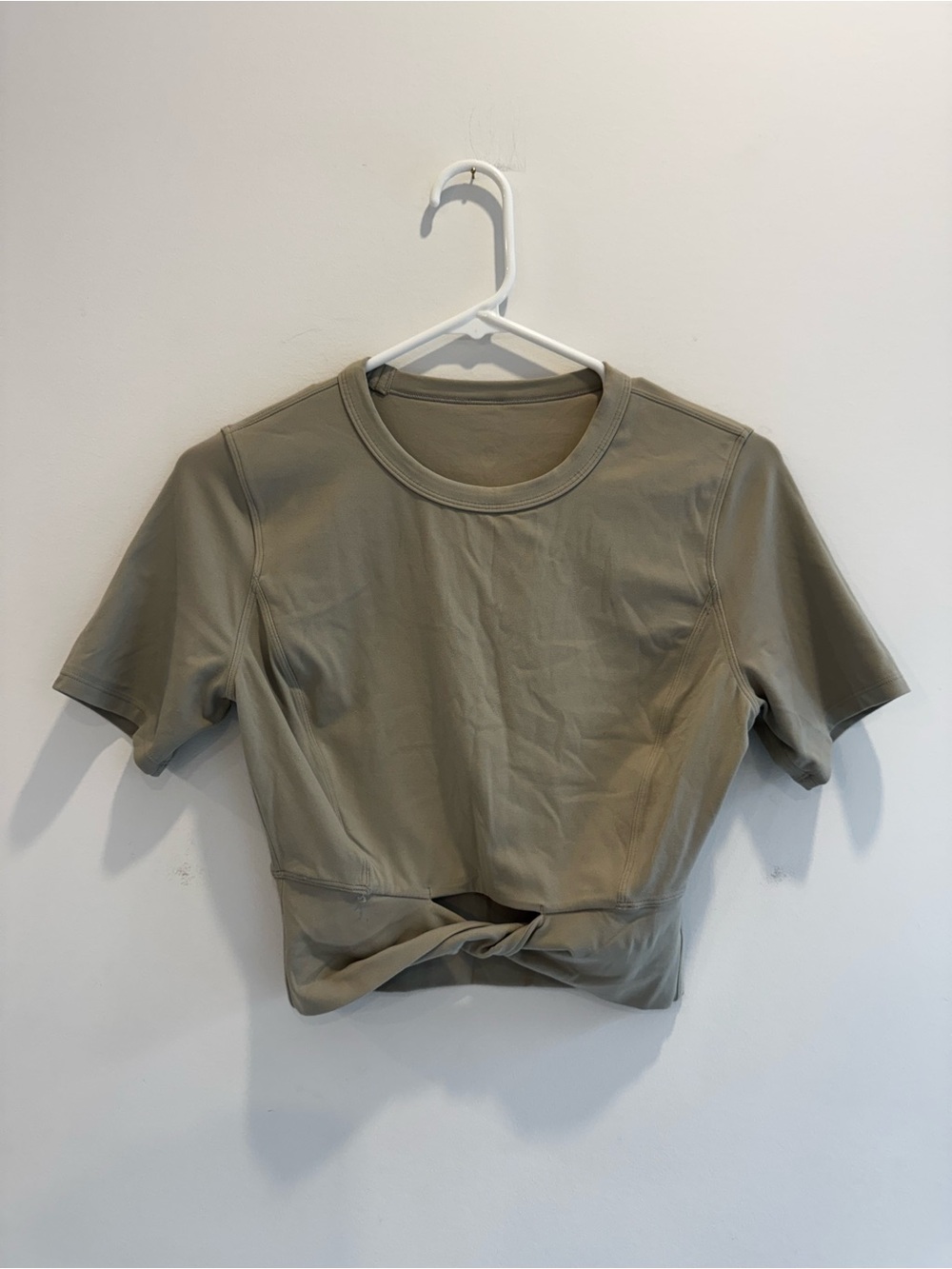 Lululemon Nulu Cropped Twist-Hem T-Shirt